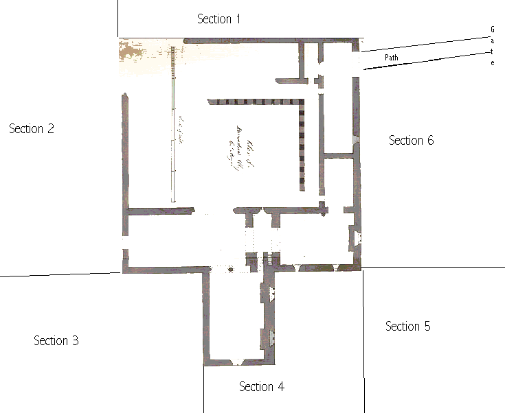 Map of Burrishoole graveyard